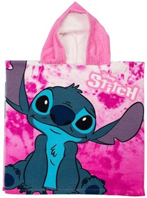 Πόντσο Θαλάσσης Quick Dry Disney Home Lilo & Stitch 22 50X100 Pink 100% Microfiber - Disney Home