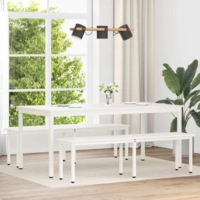 vidaXL παγκάκι Λευκό 160 x 35 x 45 cm Στερεά ξυλεία πεύκου