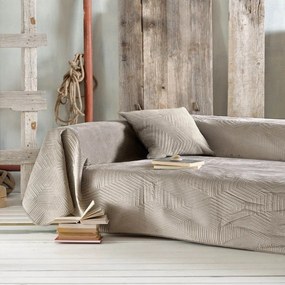 Ριχτάρι Selma Beige Ρυθμός Four-Seater 180x330cm Πολυέστερ