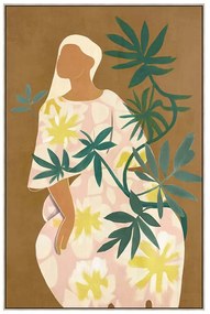 Πίνακας Καμβάς Flower Lady 030530 60x5x90cm Multi Κάθετοι Ξύλο, Καμβάς