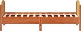 vidaXL Σκελετός Κρεβ. Χωρίς Στρώμα Καφέ Κεριού 100x200 εκ Μασίφ Πεύκο