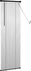 vidaXL Βενετσιάνικη Σκίαση Μαύρο 150 x 60 εκ 25 mm PVC