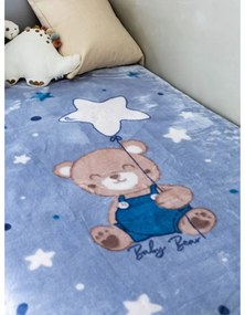 Κουβέρτα Βελουτέ Κούνιας 1571 Blue 110x140