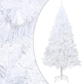 vidaXL Χριστ. Δέντρο Προφωτισμένο Τεχνητό Μπάλες Λευκό 120 εκ. PVC