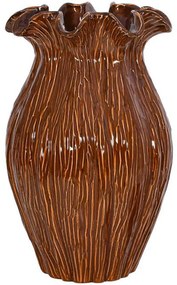 Βάζο 0052-225-012 22x36cm Brown Κεραμικό