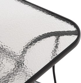 ΣΕΤ ΤΡΑΠΕΖΑΡΙΑΣ 5ΤΜΧ BRUNO HM5201.03 ΜΑΥΡΟ ΜΕΤΑΛΛΙΚΟ &amp; TEXTILENE