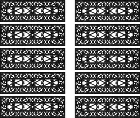 vidaXL Πατάκια Σκάλας 10 τεμ. 25 x 75 εκ. από Καουτσούκ