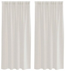 vidaXL Κουρτίνες με κουρτίνες 2 pcs Κρεμ 140x175cm Πολυεστέρας