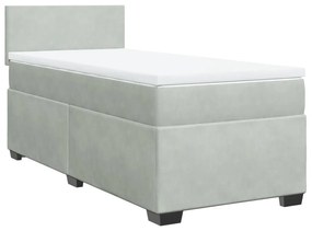 ΚΡΕΒΑΤΙ BOXSPRING ΜΕ ΣΤΡΩΜΑ ΑΝΟΙΧΤΟ ΓΚΡΙ 80X200 ΕΚ. ΒΕΛΟΥΔΙΝΟ 3288456