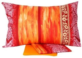 Σετ Σεντόνια Cotton Feelings εμπριμέ 4136 Orange Μονό (160x260)