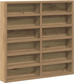 vidaXL Βιτρίνα Επιτοίχιο Artisan Oak 60 x 8,5 x 58 εκ