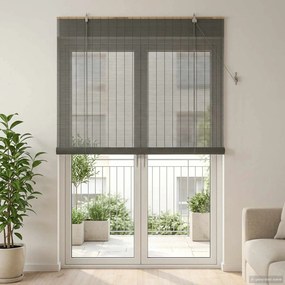 vidaXL Ρόλερ (στόρι) Γκρι 140 x 220 cm Μπαμπού