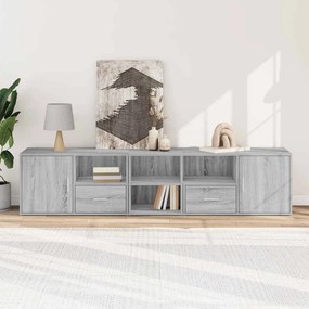 vidaXL Γωνιακό Έπιπλο Γκρι Sonoma 200x40x45 εκ. από Επεξεργ. Ξύλο