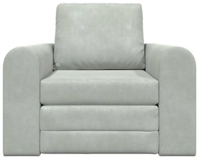 vidaXL Κρεβάτι καναπές Ανοιχτό γκρι 98 x 71 x 83 εκ. Βελούδο