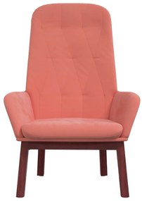vidaXL Πολυθρόνα Relax Ροζ Βελούδινη