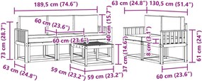 vidaXL Σειρά Καναπέ Εξωτερικού 6 pcs