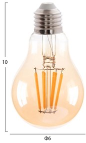 ΛΑΜΠΤΗΡΑΣ  LED FILAMENT 8W E27 3000K GOLD DIMMABLE