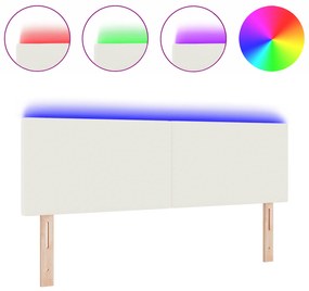 vidaXL LED Κεφαλάρι με Απλό Σχέδιο σε Κρεμ 72 εκ από Κορντούρα