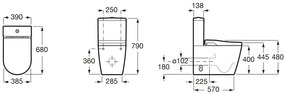 Επιδαπέδια λεκάνη Grohe Roca In Wash Inspira Rimless