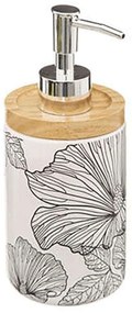 Δοχείο Κρεμοσάπουνου Blackflora 07.174698A Black-White Ceramic