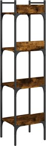 vidaXL Βιβλιοθήκη 4 Επιπέδων Καπν. Δρυς 35x30x138,5 εκ. Επεξεργ. Ξύλο