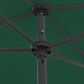 vidaXL Ομπρέλα Θαλάσσης Πράσινη 180 x 120 εκ.