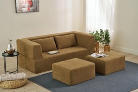 Διθέσιος Καναπές Κρεβάτι Καφέ VILORO 90x200x75