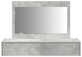vidaXL vitaXL Τοίχο-κρεμαστός καθρέφτης Γκρι σκυρόδεμα 100x40x70 εκ.