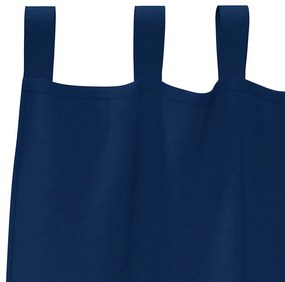 vidaXL Κουρτίνες με κουρτίνες 2 pcs Σκούρο Μπλε Πολυεστέρας