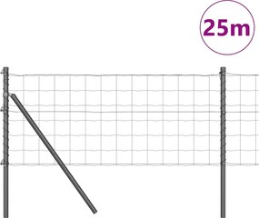 vidaXL Ευρωπαϊκή Στήριξη Φράχτη 25 x 0,4 m PVC-Επικαλυμμένο Ατσάλι