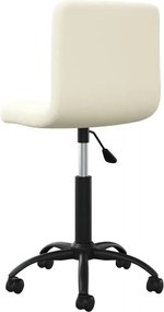 vidaXL Καρέκλα Γραφείου Περιστρεφόμενη Κρεμ Βελούδινη