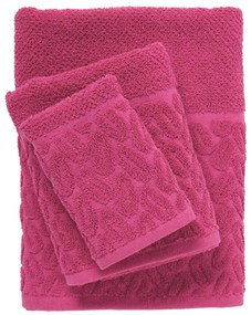 Σετ Πετσέτες 3τμχ Polycotton Best 0786 Φούξια Das Home
