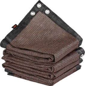 VEVOR 90% Sun Shade Cloth Privacy Screen 8 x 12 ft for Patio Garden (Brown)