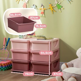 Kids Storage Box Kids Storage Box 3 Συρτάρια Ροζ