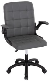 ΚΑΡΕΚΛΑ ΓΡΑΦΕΙΟΥ PORTIMA HM1197.03 ΓΚΡΙ PVC-ΜΑΥΡΟΣ NYLON ΣΚΕΛΕΤΟΣ &amp; ΒΑΣΗ 66.5x60x97Υεκ