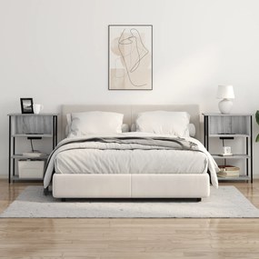 vidaXL Κομοδίνο Γκρι sonoma 55 x 31 x 76 εκ Επεξεργασμένο ξύλο
