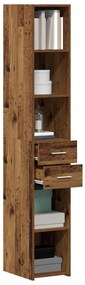 vidaXL Highboard Παλαιό ξύλο 30 x 42.5 x 185 εκ Επεξεργασμένο ξύλο