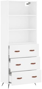 vidaXL Ντουλάπι Λευκό 69,5x34x180 εκ. από Επεξεργασμένο Ξύλο
