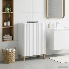 vidaXL Ντουλάπι Αποθήκευσης Μπάνιου ARNHEM Γυαλιστερό Λευκό