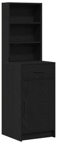 vidaXL Σετ Dressing Table 2 Τεμαχίων με LED Μαύρο Επεξεργασμένο Ξύλο