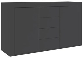 vidaXL Μπουφές Γκρι 120 x 36 x 69 εκ. από Μοριοσανίδα