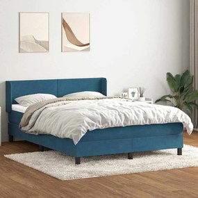 ΚΡΕΒΑΤΙ BOXSPRING ΜΕ ΣΤΡΩΜΑ ΣΚΟΥΡΟ ΜΠΛΕ 140X210 ΕΚ. ΒΕΛΟΥΔΙΝΟ 3317947