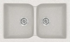 Sanitec Classic 322 (81×50) - Γρανιτένιος νεροχύτης - Metallic ICE