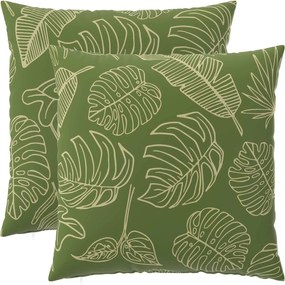 vidaXL Κάλυμμα Μαξιλαριού 2 pcs HEERLEN Σχέδιο Φύλλου 60 x 60 cm