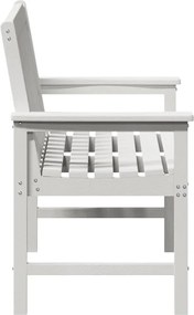 vidaXL Παγκάκι κήπου Λευκό 120 x 59 x 88 εκ. HDPE