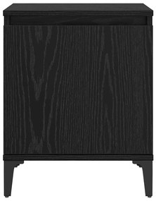 vidaXL Κομοδίνο Μαύρη δρυς 40 x 30 x 50 cm Επεξεργασμένο ξύλο