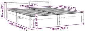 ΣΚΕΛΕΤΟΣ ΚΡΕΒ. ΧΩΡΙΣ ΣΤΡΩΜΑ ΚΑΦΕ ΚΕΡΙΟΥ 180X200 ΕΚ ΜΑΣΙΦ ΠΕΥΚΟ 859237