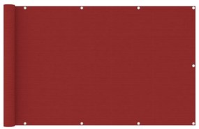 Διαχωριστικό Βεράντας Κόκκινο 120 x 600 εκ. από HDPE