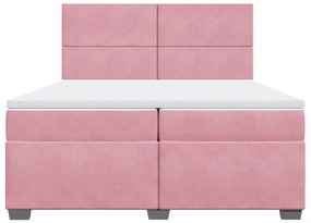 ΚΡΕΒΑΤΙ BOXSPRING ΜΕ ΣΤΡΩΜΑ ΡΟΖ 200X200 ΕΚ. ΒΕΛΟΥΔΙΝΟ 3293301