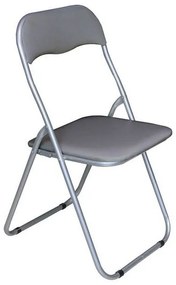 Καρέκλα Πτυσσόμενη Linda Ε557,5 43x46x80cm (Σετ 6τμχ) Grey Metal, PVC